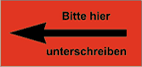 Bitte hier unterschreiben