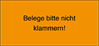 Bitte nicht klammern!