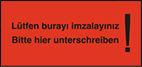 Bitte hier unterschreiben